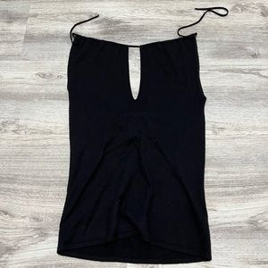 Matilde 100% Cashmere Black Sleeveless Knit Top – Made in Italy – Size M
